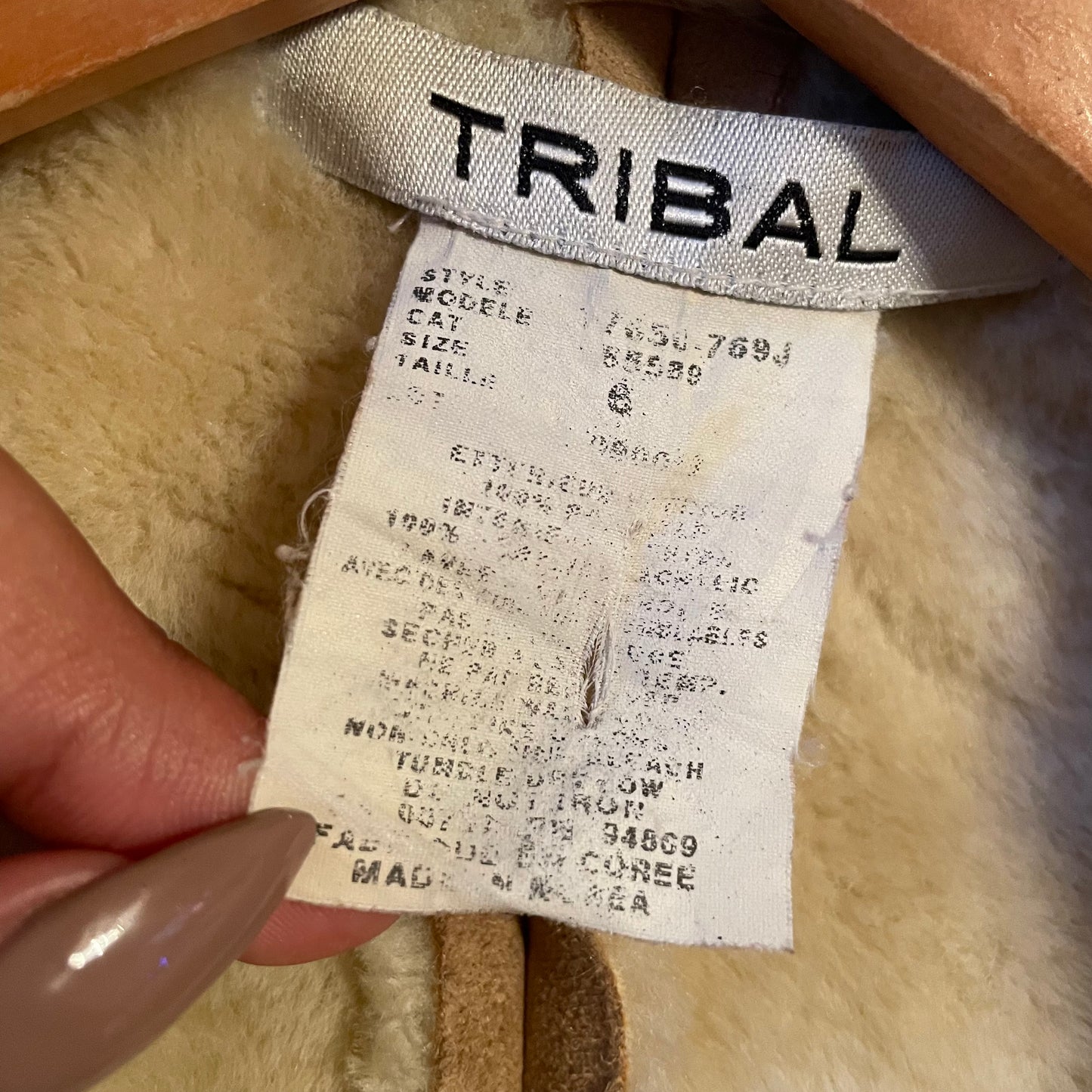 ‘Leigh’ Suede Fur Collar Jacket (M)