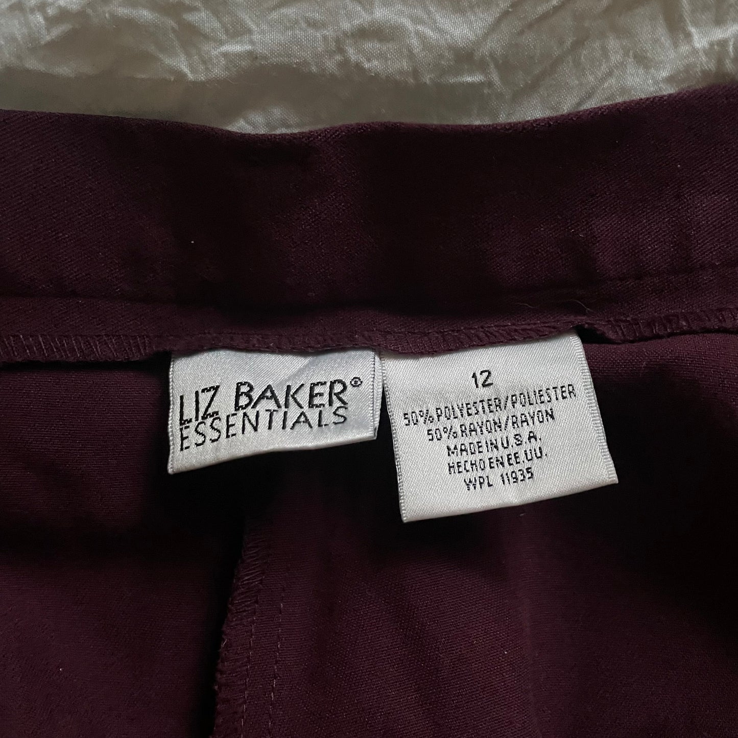 ‘Nichola’ Oxblood Cropped Pants (L/10)