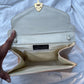 Vintage Sondra Roberts Tan Croc Embossed Patent Leather Bag