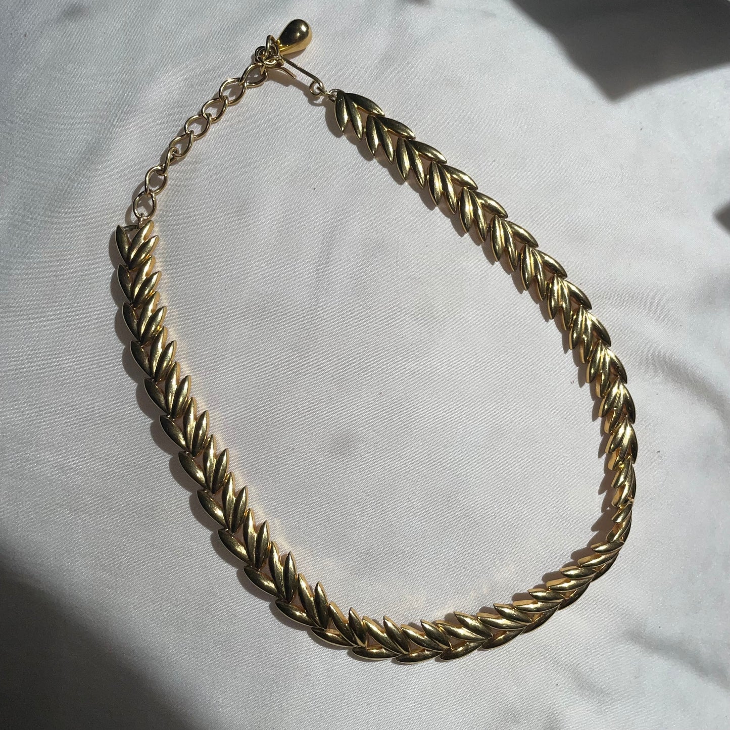 'Olympia' Gold Laurel Necklace