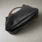 Authentic Vintage Gucci Bamboo Top Handle Black Leather Bag