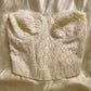 'Aria' Vintage White Floral Lace Bustier Top (36C)