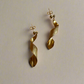 Vintage Gold Spiral Dangle Earrings