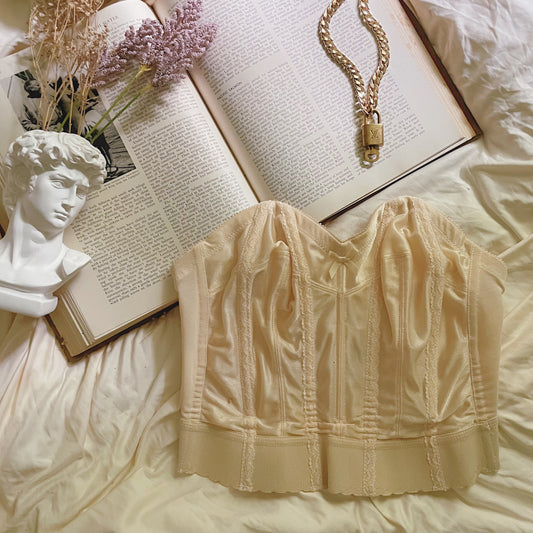 'Bella' Vintage Bustier Low Back Top (36C)