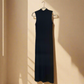 'Audrey' Black Sleeveless Mock Neck Knit Midaxi Dress (S-XL)