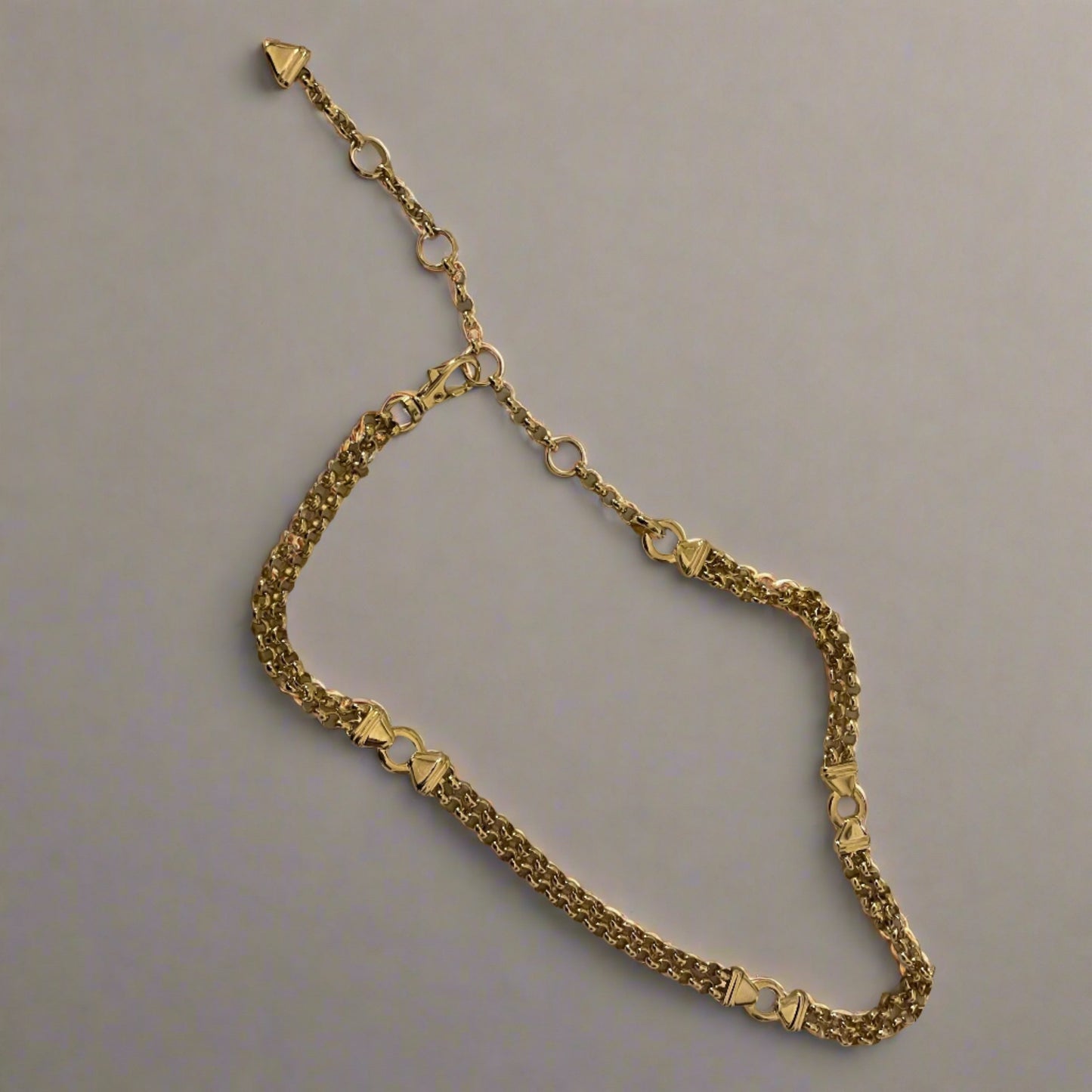 'Mira' Gold Round Chain Belt (S/M)