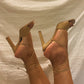 'Yasmin' Camel Lace Up Heels (Sz. 9/9.5)