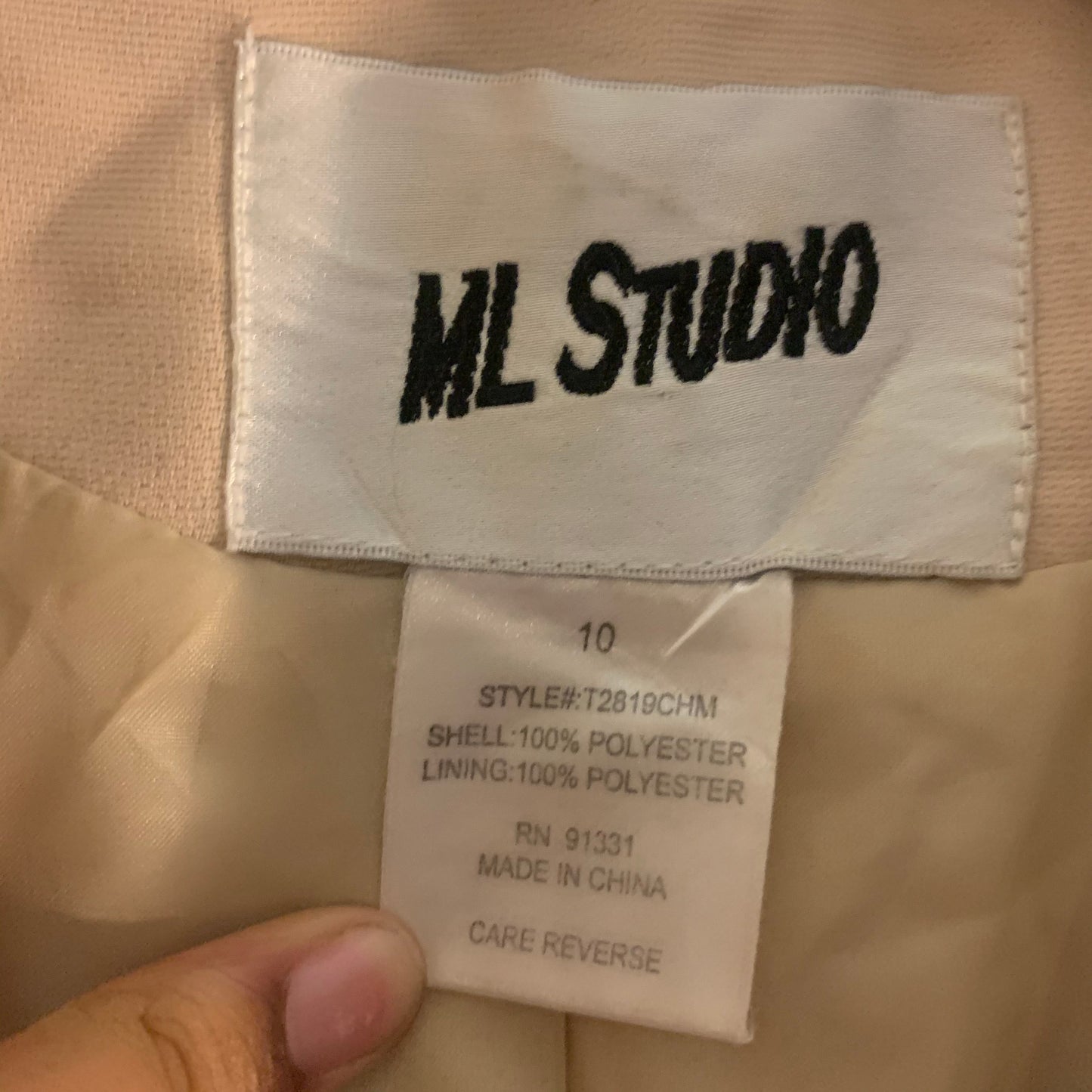 ‘Kourtney’ Camel Quilted  Lapel Blazer (M/L)