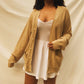 ‘Dawn’ Taupe Oversized Cardigan (One Size) (S-XXL)