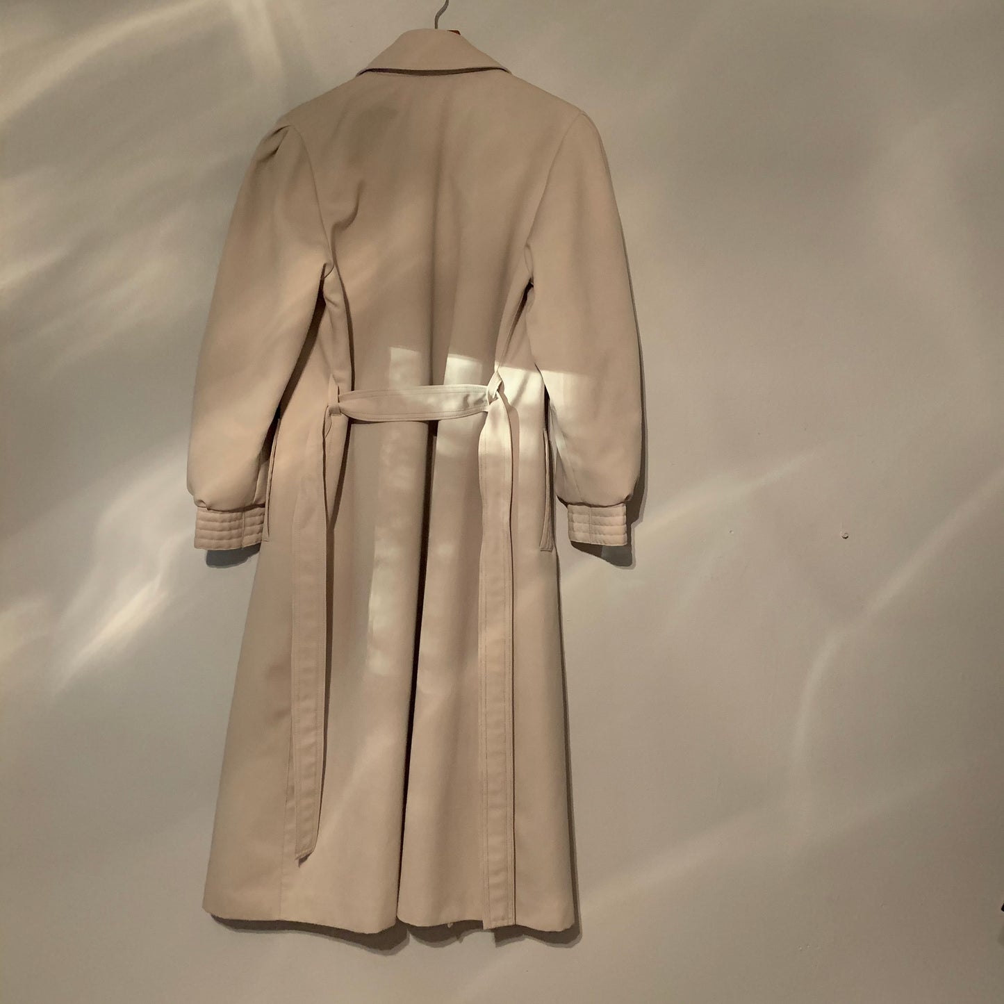 ‘Saira’ Beige Quilted Sleeve Belted Trench Coat (M/L/XL)