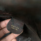 XL Vintage Gucci 2 Way Espresso Brown Leather Bag