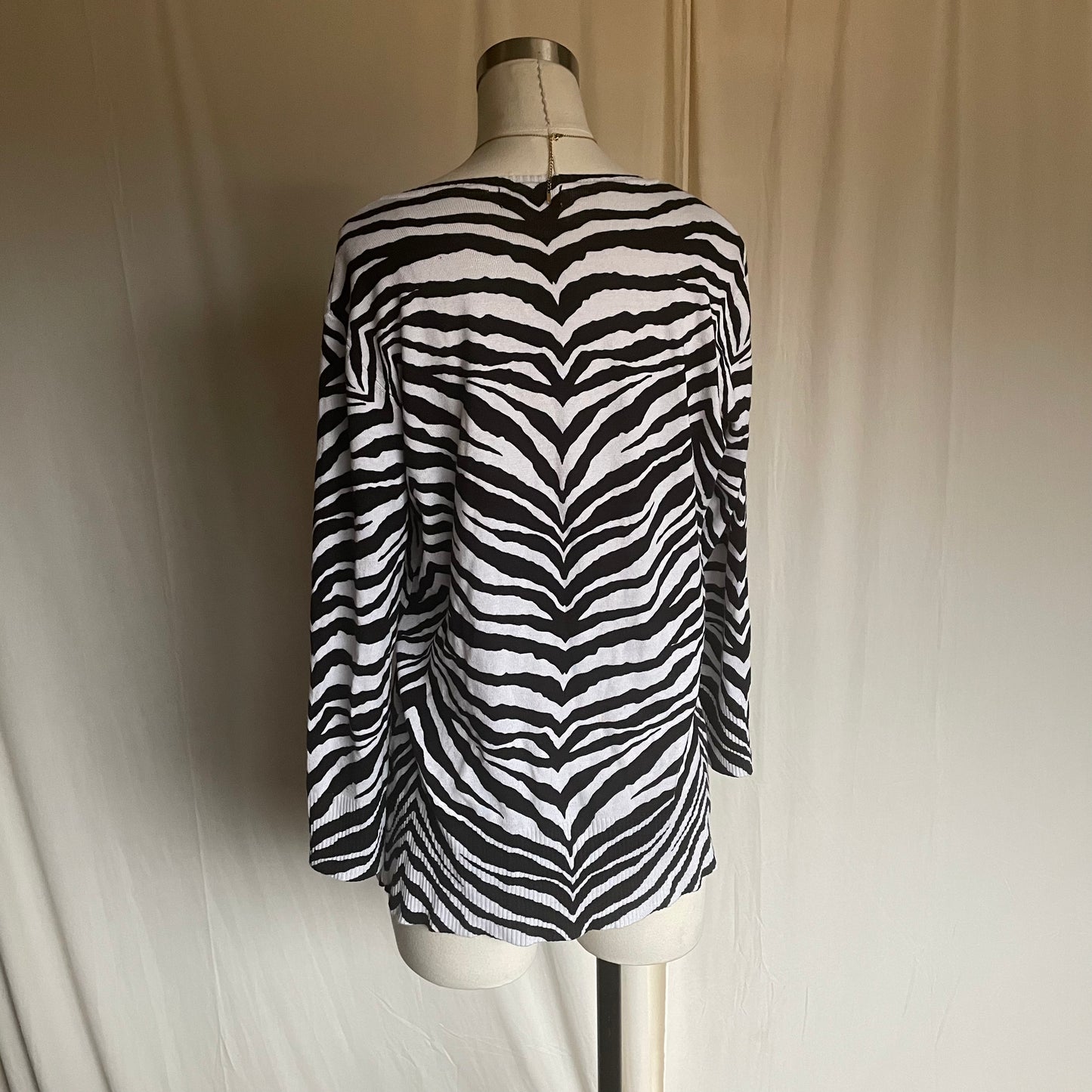'Emilie' Zebra Print Cardigan (M/L)