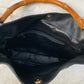 Authentic Vintage Gucci Bamboo Top Handle Black Leather Bag