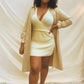 ‘Saira’ Beige Quilted Sleeve Belted Trench Coat (M/L/XL)