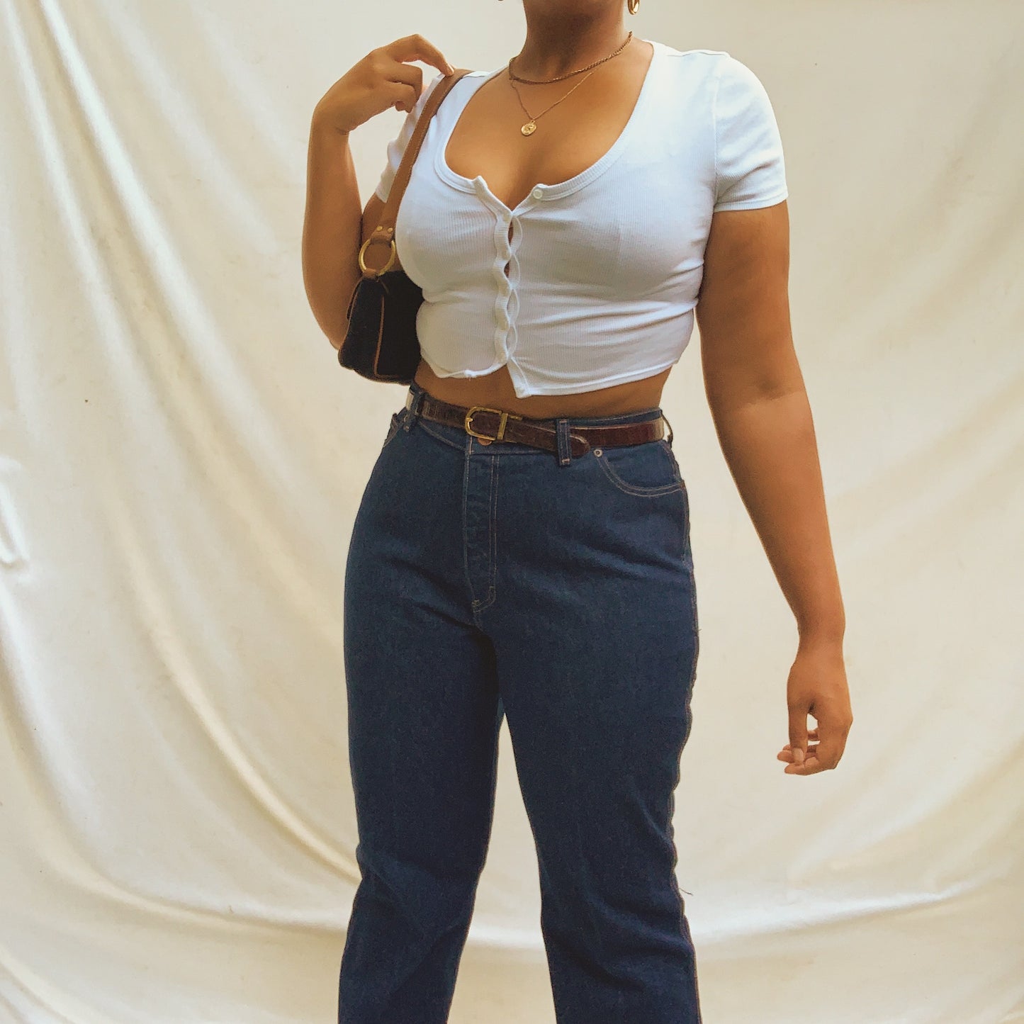 Vintage 70s Calvin Klein High-Waisted Dark Wash Straight Leg Jeans (12/14) (NWT)