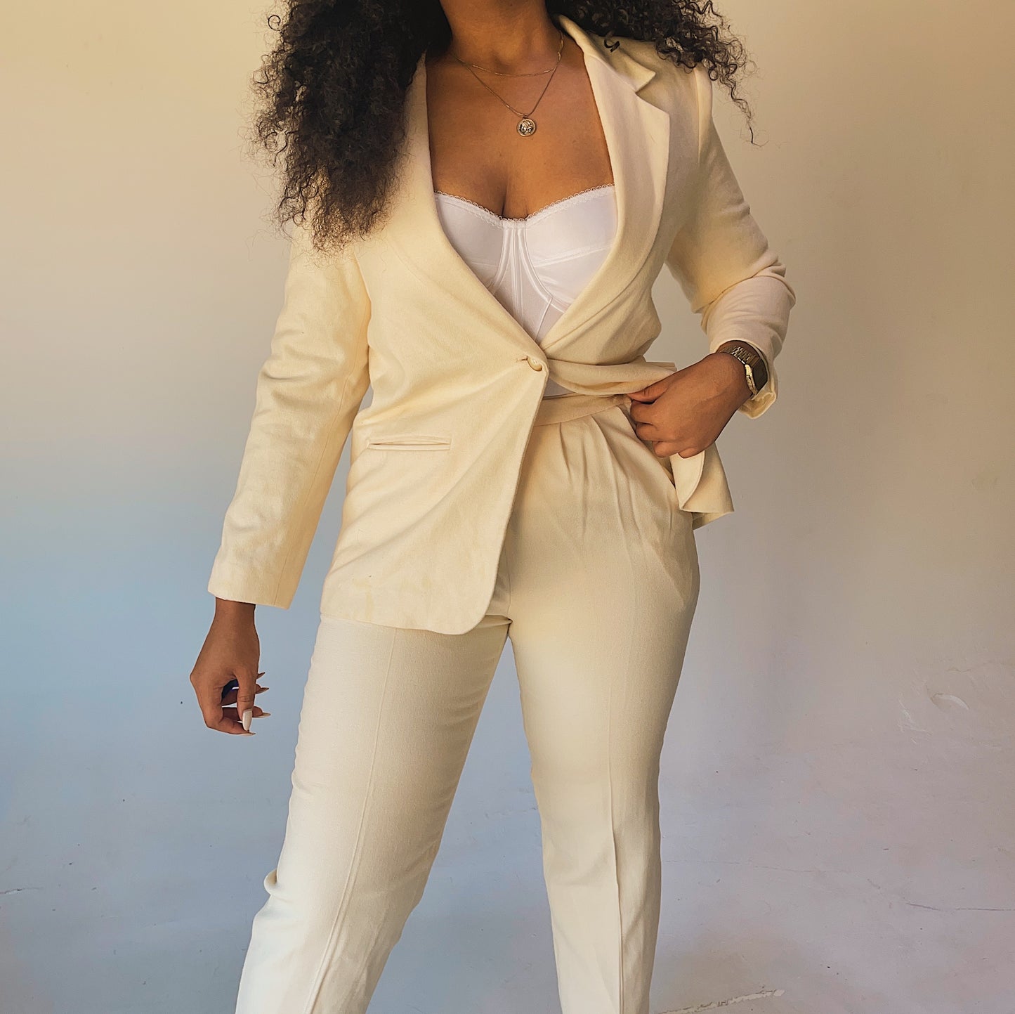 ‘Miami’ Creme Pantsuit (M/L)