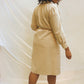 ‘Saira’ Beige Quilted Sleeve Belted Trench Coat (M/L/XL)