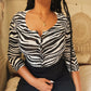 'Emilie' Zebra Print Cardigan (M/L)