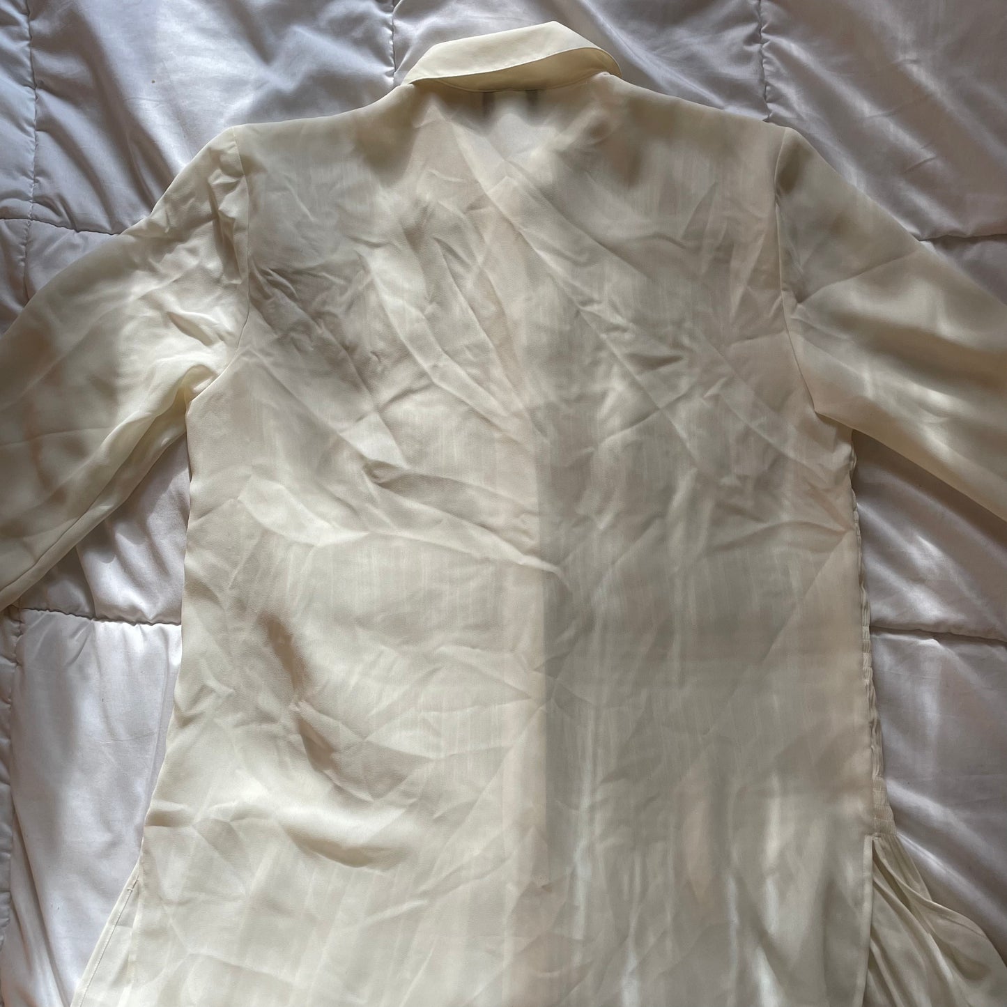 ‘Alexandria’ Crepe Ruffle Blouse (L/XL)