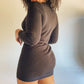 Black Belted Wool Long Cardigan (M-XL)
