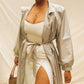 ‘Theresa’ Pastel Blue Maxi Belted Trench Coat (L/XL)
