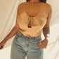 ‘Reya' Satin Keyhole Cami Lingerie Top (M-XL)