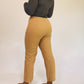 High-Waisted Virgin Wool Camel Pants (L)