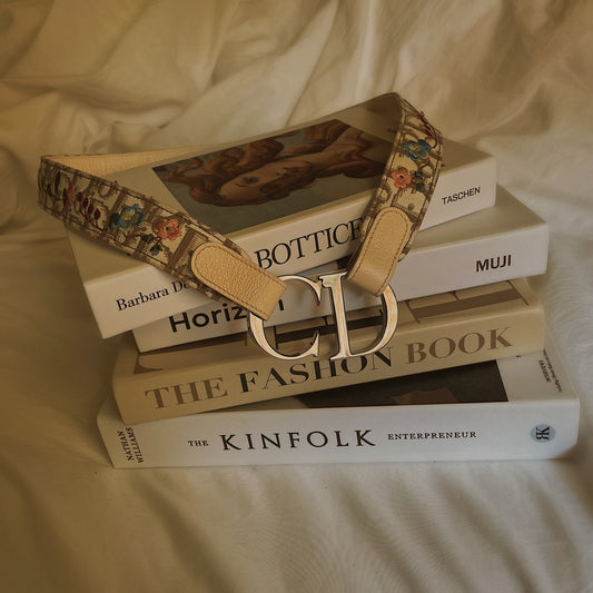 Christian Dior by John Galliano S/S 2005 Floral Trotter CD Belt