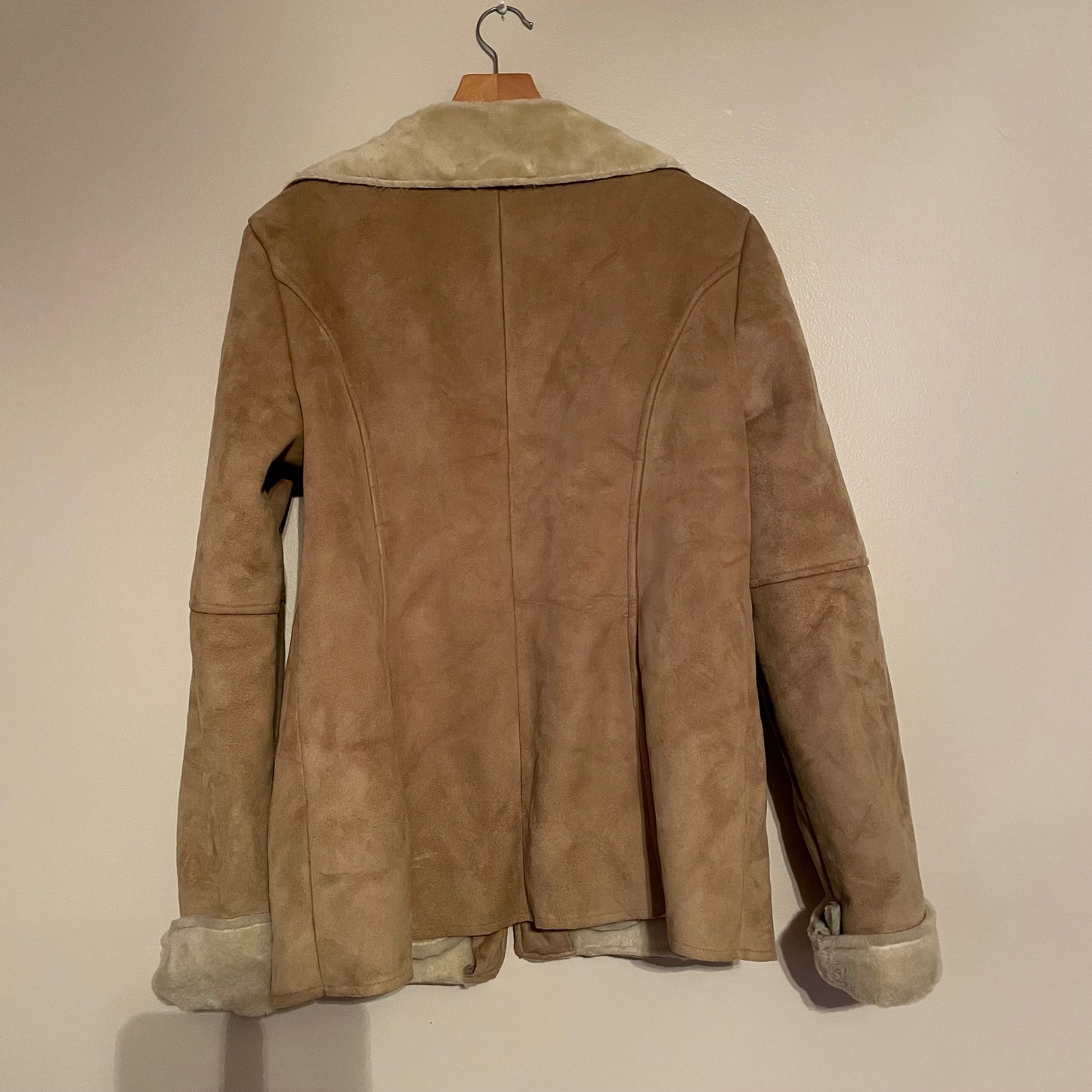 ‘Leigh’ Suede Fur Collar Jacket (M)