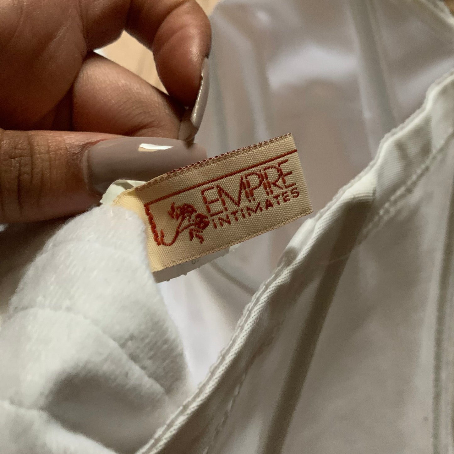 White Plus Size Vintage Strapless Bustier (46D)