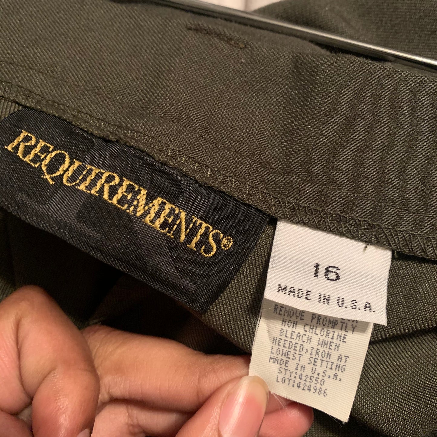 ‘Kameron’ Olive Green High-waisted Pant (L/XL/12)