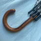 Vintage Dior Brown Trotter Print Cane Umbrella