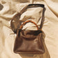 Authentic Gucci 2 Way Medium Brown Leather Bamboo Bag (Refurbished)