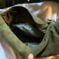 ‘Vera’ Olive Green Faux Suede Hobo Bag