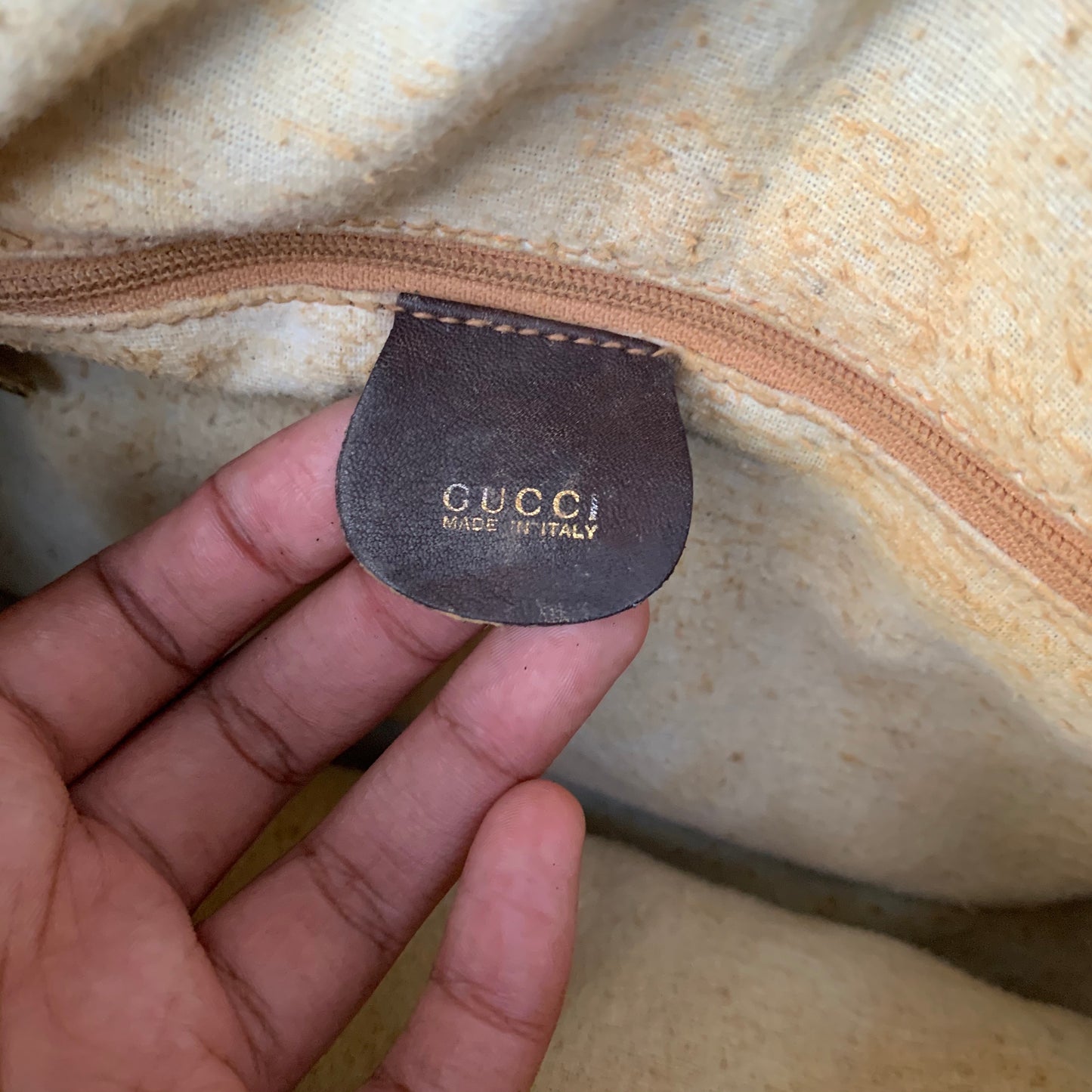 Authentic Gucci 2 Way Medium Brown Leather Bamboo Bag (Refurbished)