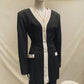 ‘Gabrielle’ Black & White 2-in-1 Cardigan Dress (M)
