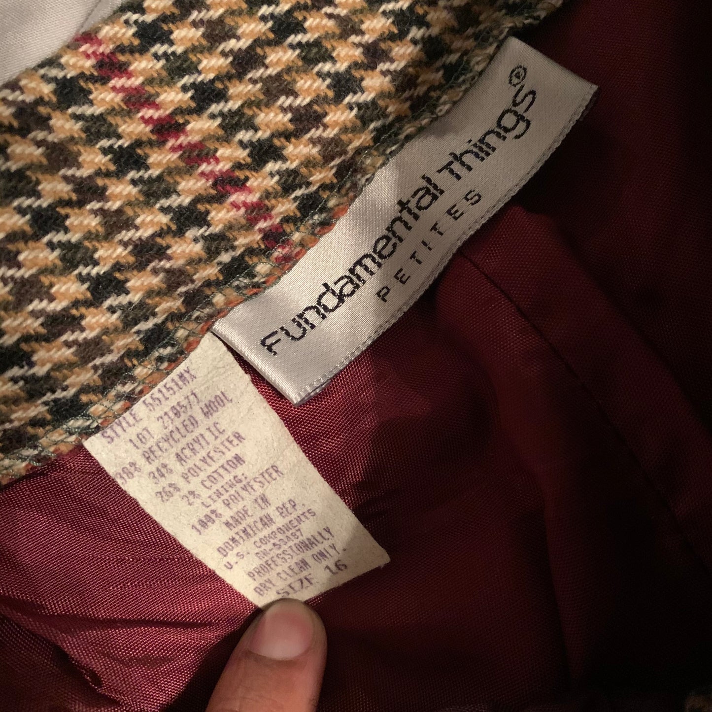 ‘Saira’ High-Waisted Tweed Trousers (M/L/Petite)