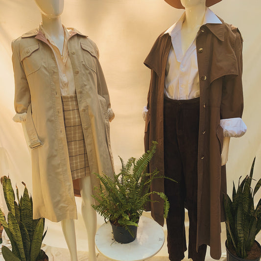 ‘Roseanna’ Fur Lined Beige Belted Trench Coat ( S/M)