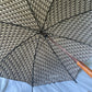 Vintage Dior Brown Trotter Print Cane Umbrella