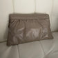 'Hila' Minimalist Taupe Clutch Bag