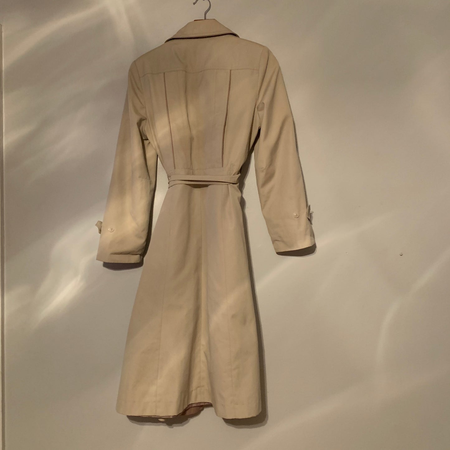 ‘Roseanna’ Fur Lined Beige Belted Trench Coat ( S/M)