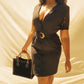 'Ava' Lace Sleeve Midi Button-Thru Dress (L/XL)