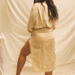 'Taryn' Button-Thru Linen Midi Skirt W/ Thigh Slit (M)