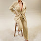 'Rachelle' Beige Blazer Pantsuit (M)