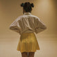 ‘Penny’ Pleated Pastel Yellow Tennis Skirt (S)