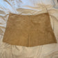 ‘Gia’ Suede Buckle Pleated Mini Skirt (M) - Shop Vanilla Vintage