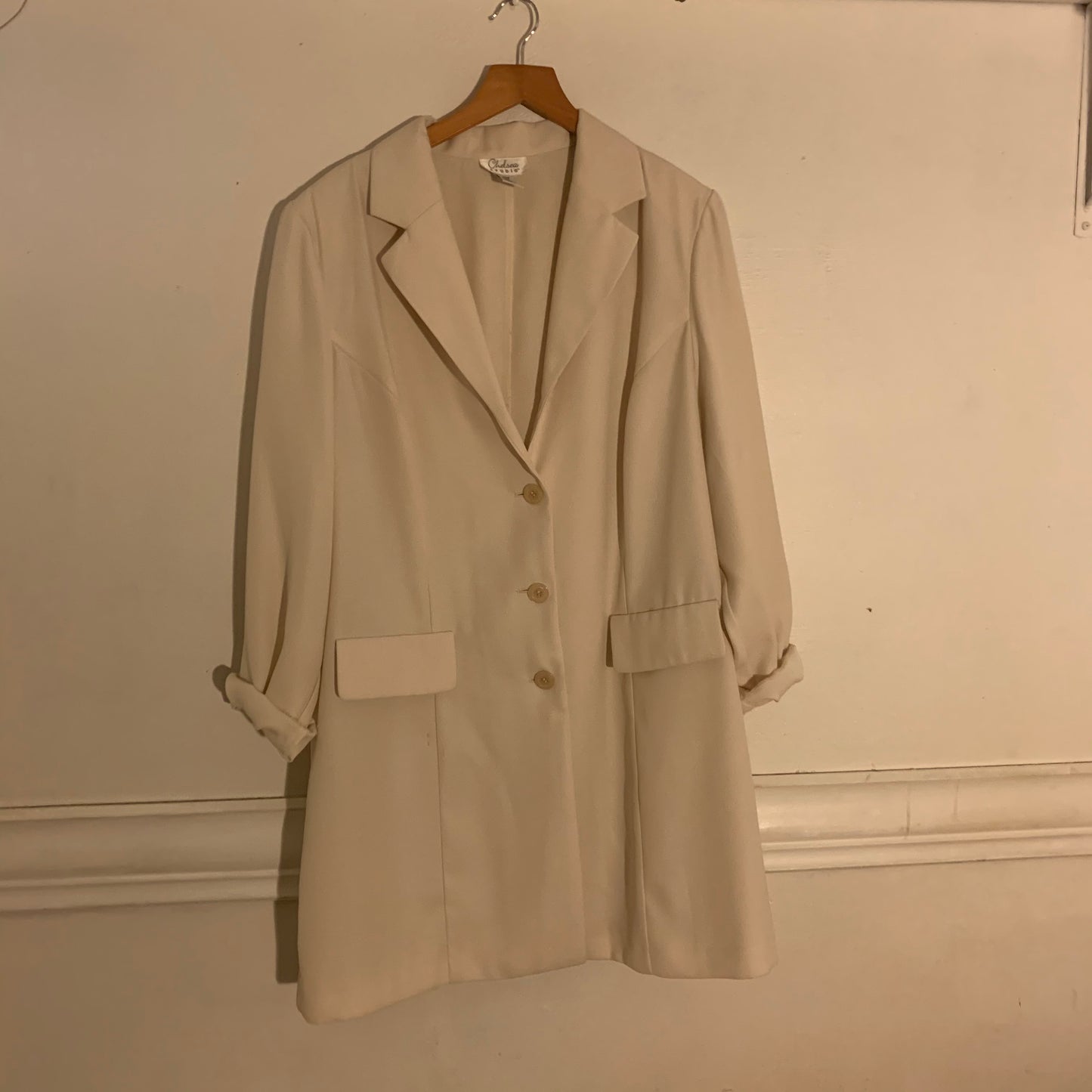 ‘Adelaide’ Oversized Creme Shirt-Dress (M-XL)