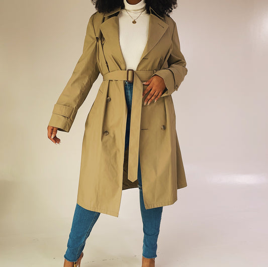 ‘Carolyn’ Belted Double-Breasted Trench Coat (L-XXL)