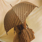 Vintage Dior Brown Trotter Print Cane Umbrella